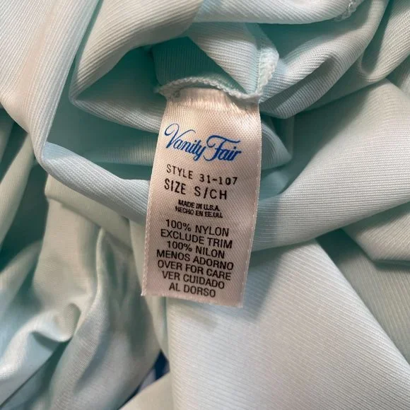 Vintage Vanity Fair Nylon Button Up Robe Nightgown Housecoat S US Blue Lot of 3 - Picture 7 of 8